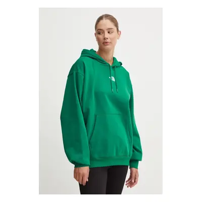 The North Face bluza Essential Hoodie damska kolor zielony z kapturem gładka NF0A89ENNL11