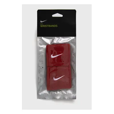 Nike Opaska na nadgarstek (2-pack) kolor czerwony