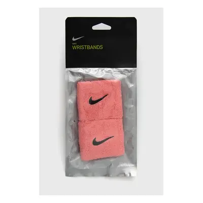 Nike Opaska na nadgarstek (2-pack) kolor różowy