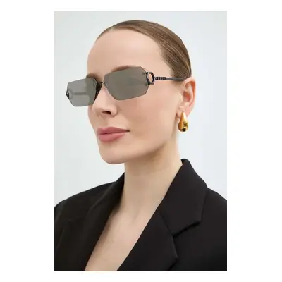 Philipp Plein okulary przeciwsłoneczne damskie kolor szary SPP110_65672X