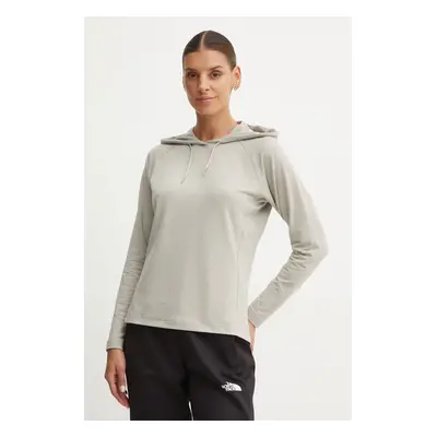 Helly Hansen bluza VERGLAS LIGHT damska kolor beżowy z kapturem melanżowa 62964