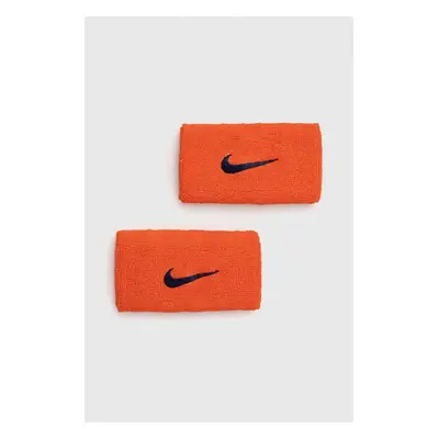 Nike opaski na nadgarstek 2-pack kolor pomarańczowy