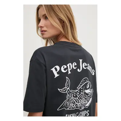 Pepe Jeans t-shirt bawełniany GRACIE damski kolor granatowy PL505969