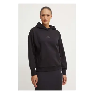 Adidas bluza All SZN damska kolor czarny z kapturem gładka IW1025