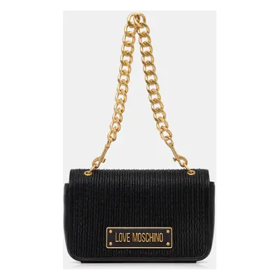 Love Moschino torebka skórzana kolor czarny JC4358PP0L