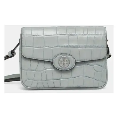 Tory Burch torebka skórzana Robinson kolor niebieski 165371.400