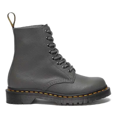 Dr. Martens workery skórzane 1460 Pascal damskie kolor szary na płaskim obcasie DM31693029