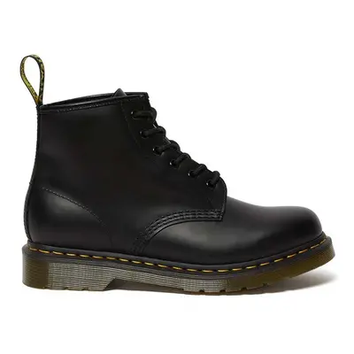 Dr. Martens workery skórzane 101 Yellow Stitch kolor czarny na płaskim obcasie DM26230001