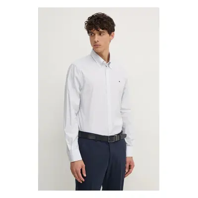 Tommy Hilfiger koszula męska kolor biały slim z kołnierzykiem button-down MW0MW36914