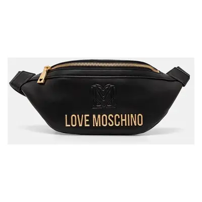 Love Moschino nerka skórzana kolor czarny JC4363PP0L