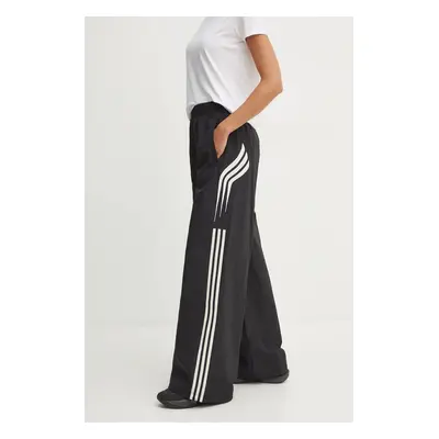 Adidas Originals spodnie damskie kolor czarny szerokie high waist IW5509