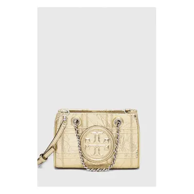 Tory Burch torebka skórzana Fleming Soft Metallic kolor złoty 152480.700