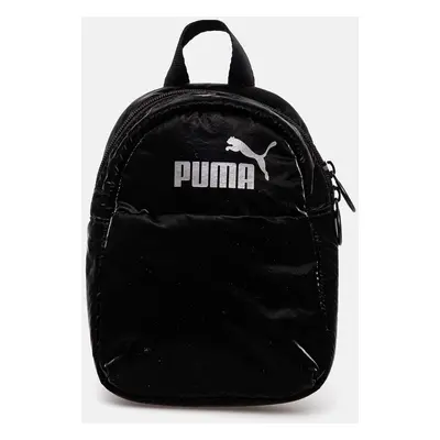 Puma plecak damski kolor czarny mały z nadrukiem 90652