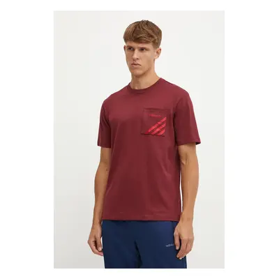 Adidas Originals t-shirt męski kolor bordowy gładki IX9606