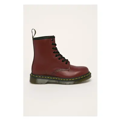 Dr. Martens workery skórzane 1460 kolor bordowy na platformie DM11822600