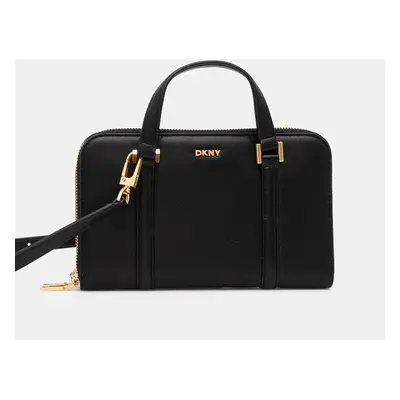 Dkny torebka skórzana kolor czarny R435KG49