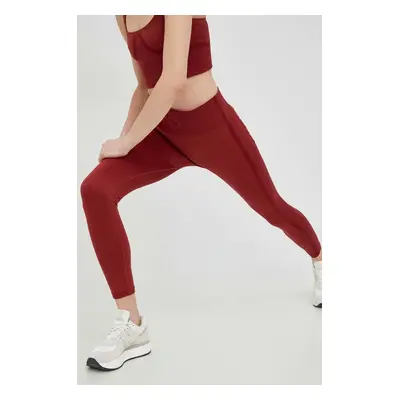 Puma legginsy x VOGUE damskie kolor bordowy gładkie 536694-43