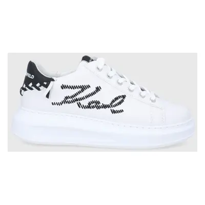 Karl Lagerfeld buty skórzane KAPRI KL62572.010 kolor biały