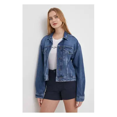 Pepe Jeans kurtka jeansowa RELAXED JACKET damska kolor niebieski przejściowa oversize PL402392HU