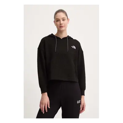 The North Face bluza Mhysa damska kolor czarny z kapturem z aplikacją NF0A853WJK31