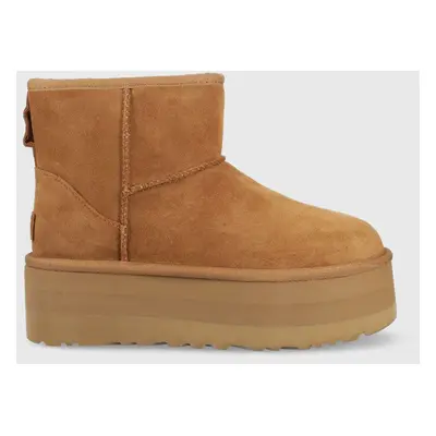 UGG śniegowce Classic Mini Platform kolor brązowy 1134991.CHE