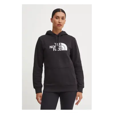 The North Face bluza Drew Peak Pullover Hoodie damska kolor czarny z kapturem z aplikacją NF0A89