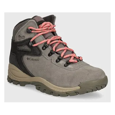 Columbia buty Newton Ridge Plus Waterproof damskie kolor szary