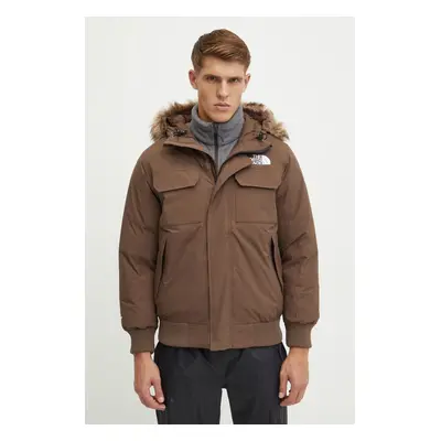 The North Face kurtka puchowa McMurdo Bomber męska kolor brązowy zimowa NF0A5GD91OI1