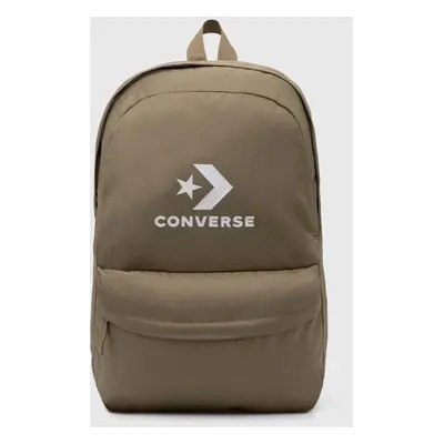 Converse plecak kolor zielony duży z nadrukiem 10025485-A09