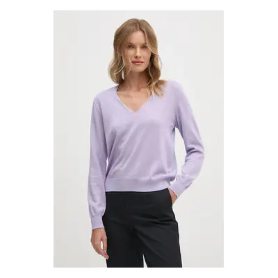 United Colors of Benetton sweter damski kolor fioletowy lekki 1194D401U