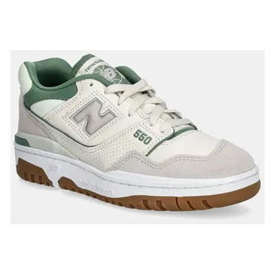 New Balance sneakersy skórzane 550 kolor beżowy BBW550HK