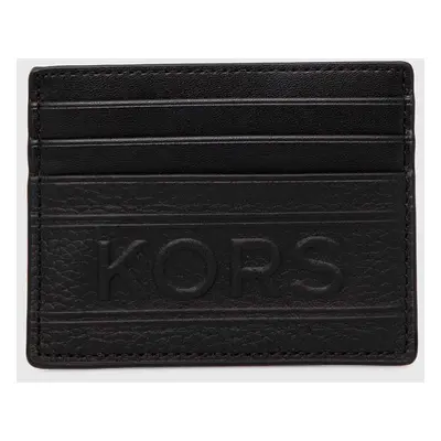 Michael Kors etui na karty skórzane kolor czarny 39T4LHDD2O