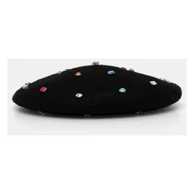 Kate Spade beret wełniany kolor czarny wełniany 29KS1004420