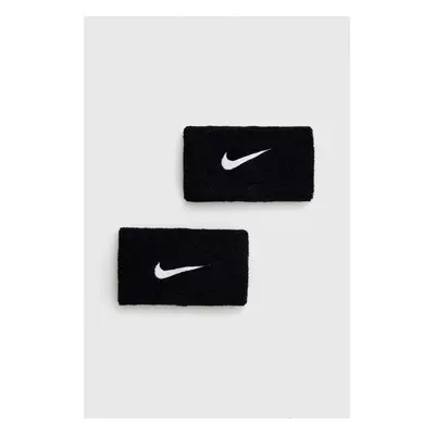 Nike opaski na nadgarstek 2-pack kolor czarny