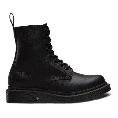 Dr. Martens workery skórzane 1460 Pascal MONO damskie kolor czarny na płaskim obcasie DM24479001