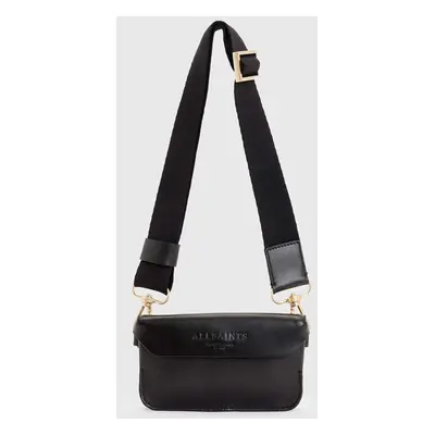 AllSaints torebka skórzana ZOE CROSSBODY kolor czarny W312XB