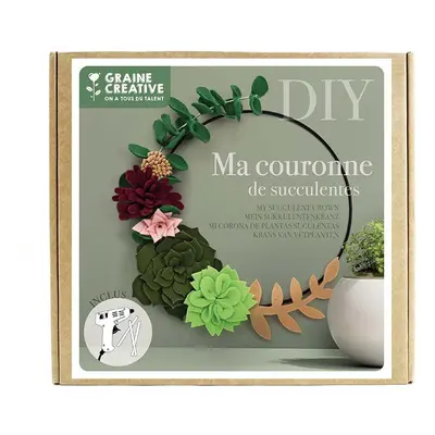 Graine Creative zestaw diy dekoracja Ma couronne de succulentes