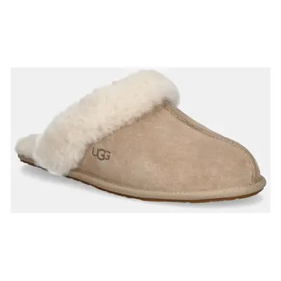 UGG kapcie zamszowe Scuffette II kolor beżowy 1106872-SAN