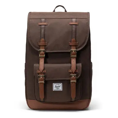 Herschel plecak Little America kolor brązowy duży gładki 11391-06508-OS