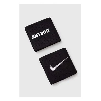 Nike opaski na nadgarstek 2-pack kolor czarny