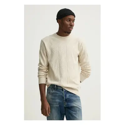 G-Star Raw sweter męski kolor beżowy lekki D25108-C259