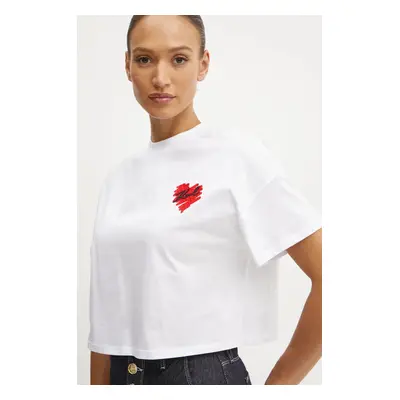 Karl Lagerfeld t-shirt bawełniany damski kolor biały A1W17074