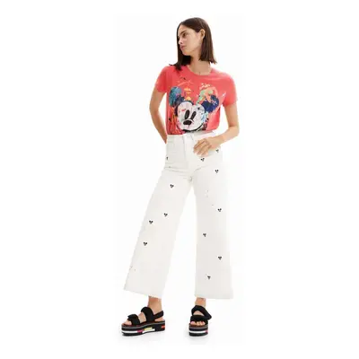 Desigual jeansy x Disney damskie medium waist