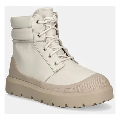 UGG trapery skórzane Neumel High Weather Hybrid męskie kolor beżowy 1158208-BHTP