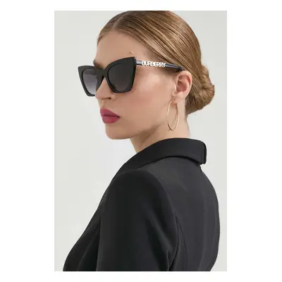 Burberry okulary przeciwsłoneczne MARIANNE damskie kolor czarny 0BE4372U