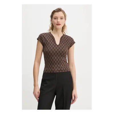 By Malene Birger t-shirt VENAZIA damski kolor brązowy Q72465001