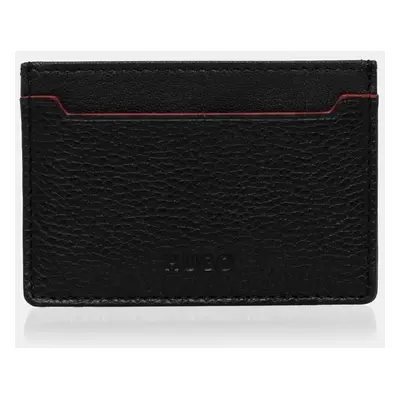 HUGO etui na karty skórzane kolor czarny 50536048