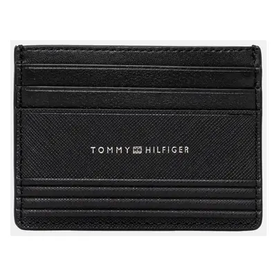 Tommy Hilfiger etui na karty skórzane kolor czarny AM0AM13257