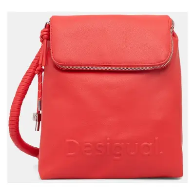 Desigual plecak HALF HAMPTON CORAL damski kolor pomarańczowy mały gładki 25SAKP52