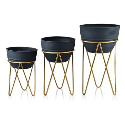 Affek Design zestaw doniczek ze stelażem Swen 3-pack